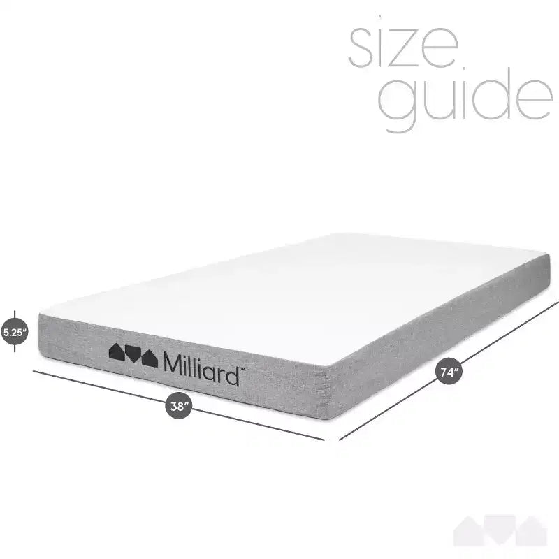 Milliard Materasso a rotelle in memory foam Twin da 5 pollici (2)
