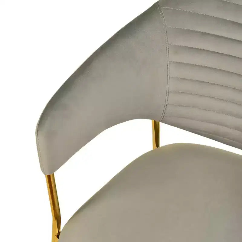 Sedia da pranzo LeisureMod imbottita in pelle e velluto, sedile e schienale ergonomici imbottiti, base resistente in acciaio inossidabile Poltrona di design Serie Bella