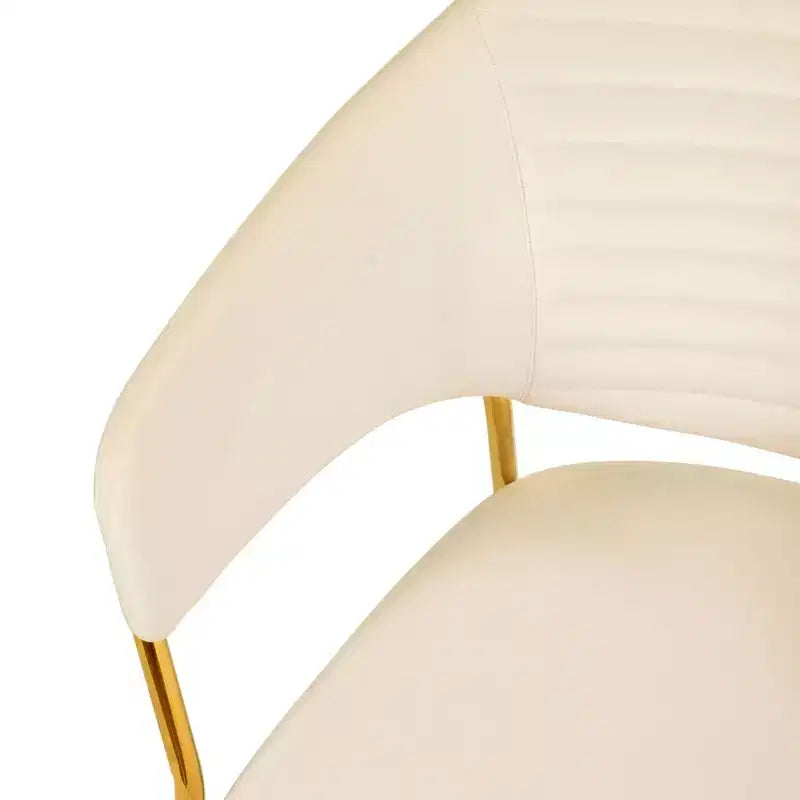 Sedia da pranzo LeisureMod imbottita in pelle e velluto, sedile e schienale ergonomici imbottiti, base resistente in acciaio inossidabile Poltrona di design Serie Bella