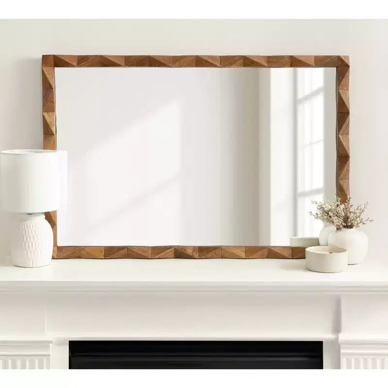 Specchio rettangolare in legno Endicott 24x36 di Kate & Laurel All Things Decor