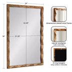 Specchio rettangolare in legno Endicott 24x36 di Kate & Laurel All Things Decor