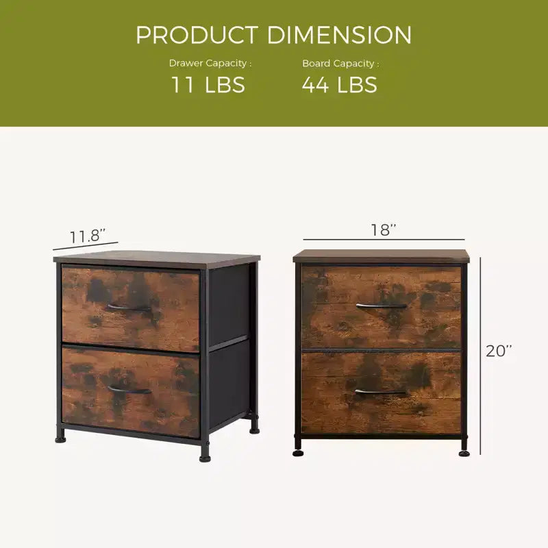 JIONJOY 2 - Drawer Nightstand