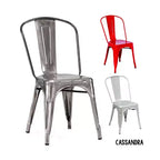 Cassandra Contemporary Steel Stackable Tolix-Style Dining Chair