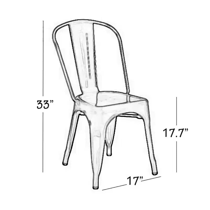 Cassandra Contemporary Steel Stackable Tolix-Style Dining Chair