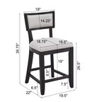 Christopher Knight Home Wina 26.5 Rubberwood Upholstered Counter Stool, Set of 2