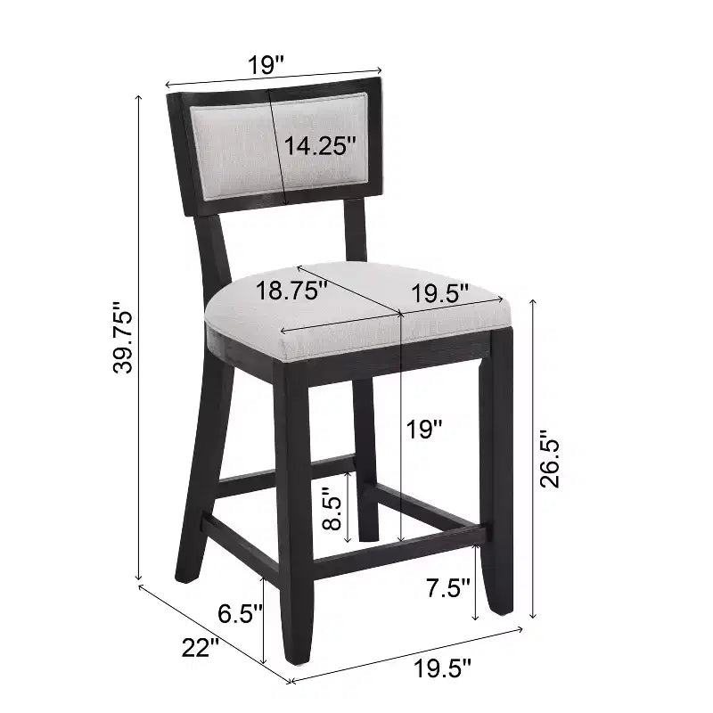 Christopher Knight Home Wina 26.5 Rubberwood Upholstered Counter Stool, Set of 2