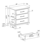 Farmhouse 3-Piece Bedroom Set - 2 Nightstand and 1 Dresser