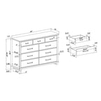 Farmhouse 3-Piece Bedroom Set - 2 Nightstand and 1 Dresser