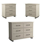 Farmhouse 3-Piece Bedroom Set - 2 Nightstand and 1 Dresser