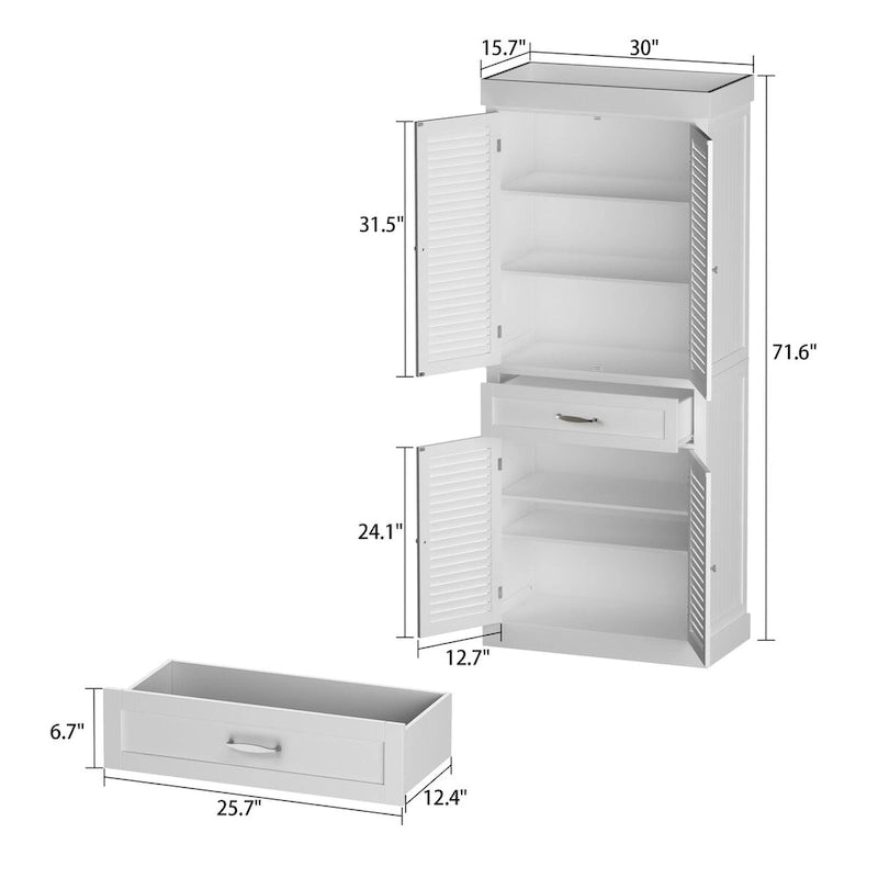 Timehcee 30Shoe Cabinet Storage Cabinet Doors Wooden Floor Cabinet