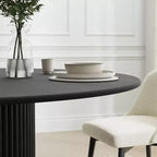 Dovelina Modern Round Dining Table Wood Kitchen Table