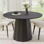 Dovelina Modern Round Dining Table Wood Kitchen Table