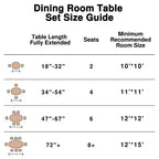 Dovelina Modern Round Dining Table Wood Kitchen Table