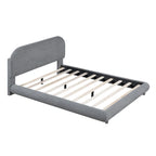 Full Size Upholstered Platform Bed with Thick Fabric