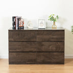 6-Drawer 47 in. W Dresser Chest of Drawers,Buffet Server Console Table Storge Cabinets,Accent Storage Cabinets No Handle