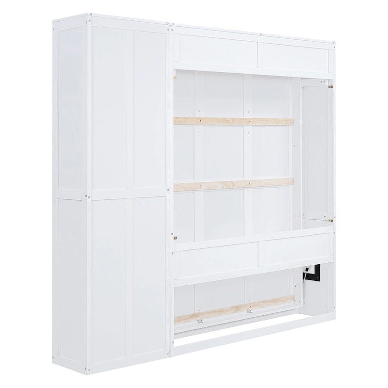 Merax Murphy Bed Wall Bed with Shelves