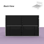 Queen/King Designer Bed Frame with LED Ambiance Lighting PU Leather