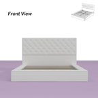 Queen/King Designer Bed Frame with LED Ambiance Lighting PU Leather