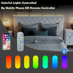 Queen/King Designer Bed Frame with LED Ambiance Lighting PU Leather