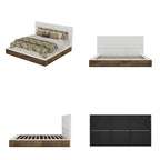 Queen/King Designer Bed Frame with LED Ambiance Lighting PU Leather