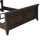 Paradise Valley Saddle Brown Upholstered Bed, Dresser and Mirror Set