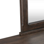 Paradise Valley Saddle Brown Upholstered Bed, Dresser and Mirror Set