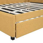 Letto a giorno imbottito Full Size con letto estraibile, struttura divano letto, nessuna rete a molle richiesta