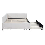 Letto a giorno imbottito Full Size con letto estraibile, struttura divano letto, nessuna rete a molle richiesta
