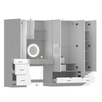 Set di mobili contenitori combinati per ufficio e guardaroba con vanità deluxe