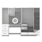 Set di mobili contenitori combinati per ufficio e guardaroba con vanità deluxe