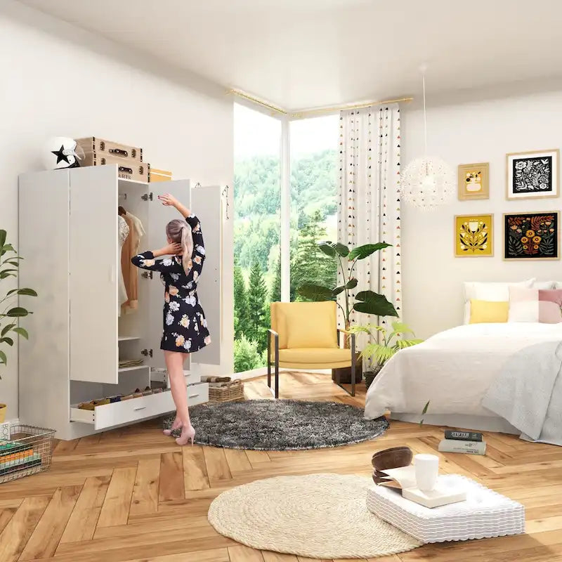Set di mobili contenitori combinati per ufficio e guardaroba con vanità deluxe