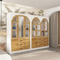 Vintage-Inspired Grand Closet Dual Wardrobe Set with Metal Accents