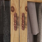 Vintage-Inspired Grand Closet Dual Wardrobe Set with Metal Accents