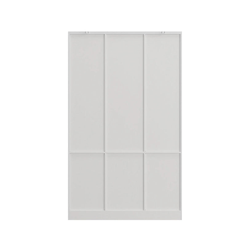 Vintage-Inspired Grand Closet Dual Wardrobe Set with Metal Accents