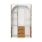 Vintage-Inspired Grand Closet Dual Wardrobe Set with Metal Accents