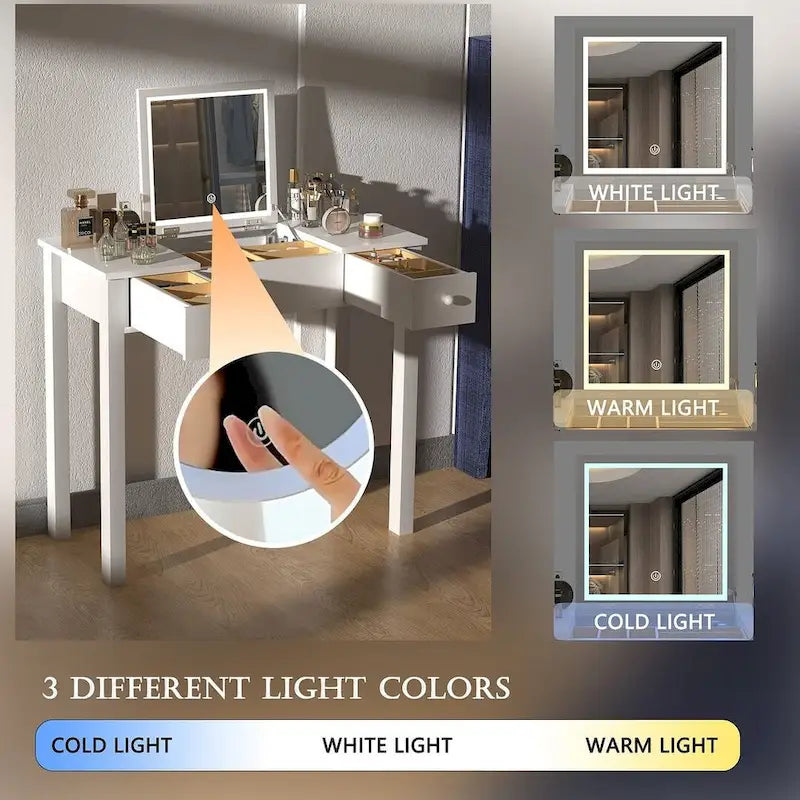 32,99 Tavolo da trucco con luci LED e specchio