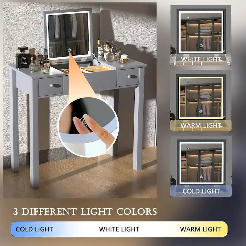 32,99 Tavolo da trucco con luci LED e specchio