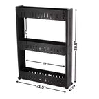 Evideco French Home Goods Multi-Purpose Slim Rolling Cart - 3-Tier Utility Organizer for Bathroom, Kitchen & Dorm - Available in White, Grey, Black