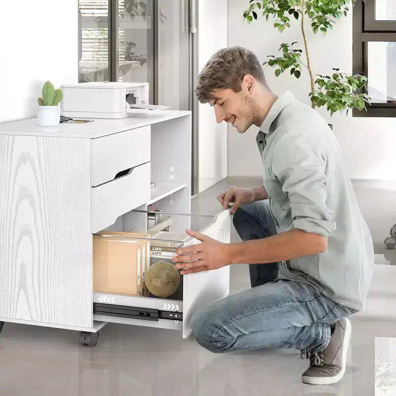 JIONJOY 31.3 Wide 3 -Drawer Mobile File Cabinet