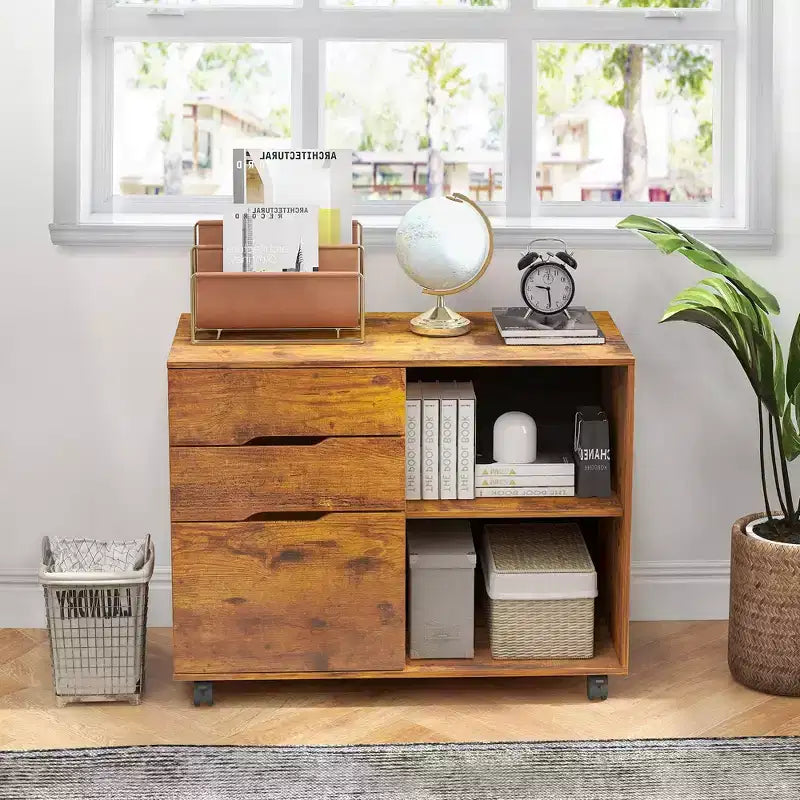 JIONJOY 31.3 Wide 3 -Drawer Mobile File Cabinet