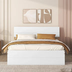 Full Bed Frame With Twin Size Trundle And 2 Drawers
