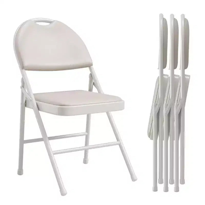 Folding Chairs Set of 2/4/6, Metal Foldable Chair with and Non-Slip Feet Pads