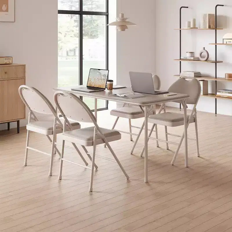 Folding Chairs Set of 2/4/6, Metal Foldable Chair with and Non-Slip Feet Pads