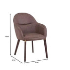 LeisureMod Elias Dining Chair  Upholstered Leather Or Velvet Seat with Powder-Coated Legs, Modern Kitchen, Dining Room, Cafe, Comfortable Seating