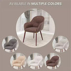 LeisureMod Elias Dining Chair  Upholstered Leather Or Velvet Seat with Powder-Coated Legs, Modern Kitchen, Dining Room, Cafe, Comfortable Seating