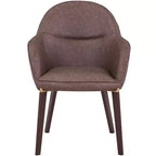 LeisureMod Elias Dining Chair  Upholstered Leather Or Velvet Seat with Powder-Coated Legs, Modern Kitchen, Dining Room, Cafe, Comfortable Seating
