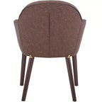 LeisureMod Elias Dining Chair  Upholstered Leather Or Velvet Seat with Powder-Coated Legs, Modern Kitchen, Dining Room, Cafe, Comfortable Seating