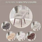 LeisureMod Elias Dining Chair  Upholstered Leather Or Velvet Seat with Powder-Coated Legs, Modern Kitchen, Dining Room, Cafe, Comfortable Seating