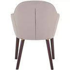 LeisureMod Elias Dining Chair  Upholstered Leather Or Velvet Seat with Powder-Coated Legs, Modern Kitchen, Dining Room, Cafe, Comfortable Seating