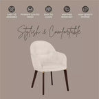 LeisureMod Elias Dining Chair  Upholstered Leather Or Velvet Seat with Powder-Coated Legs, Modern Kitchen, Dining Room, Cafe, Comfortable Seating